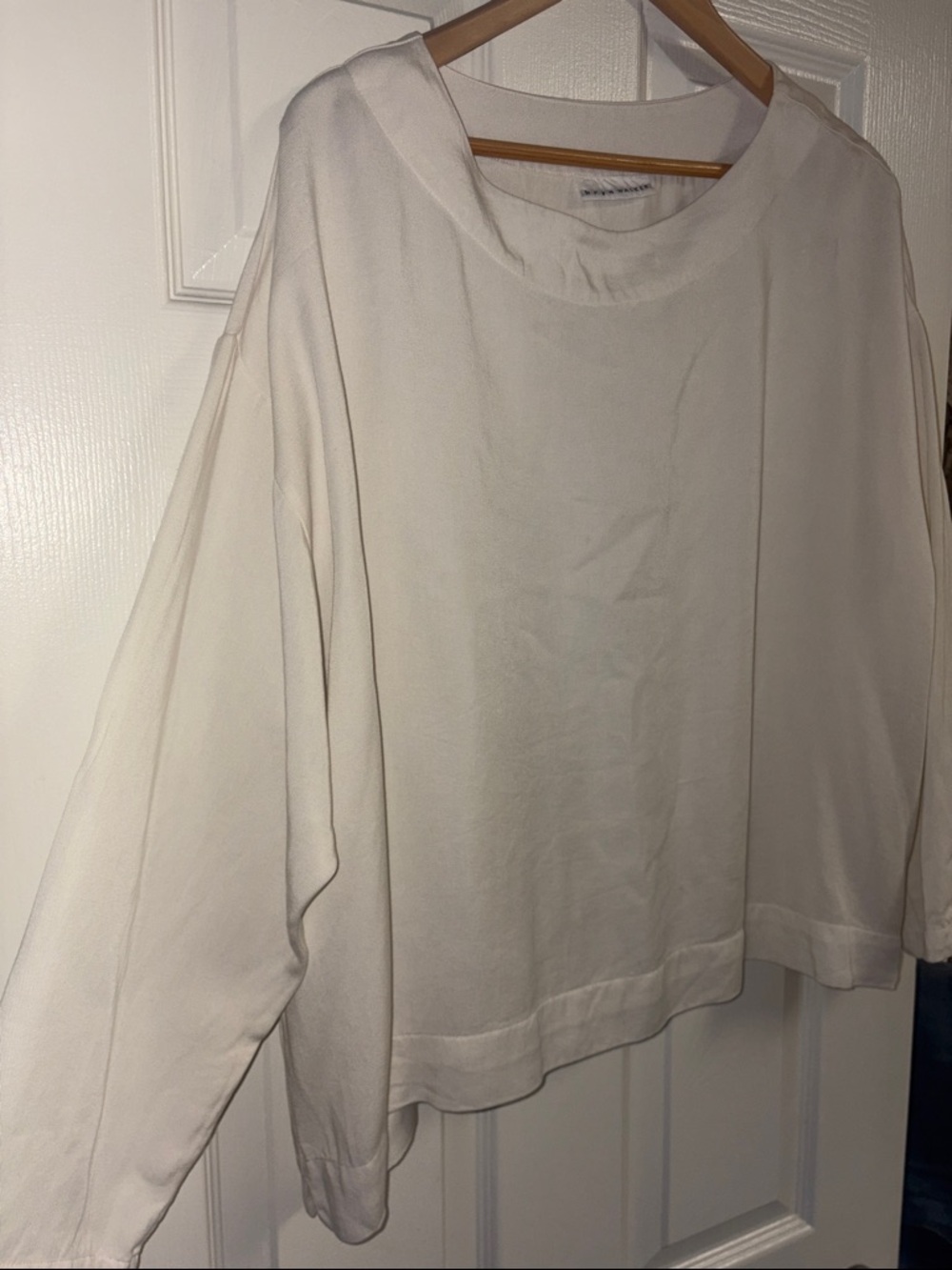 bryn Walker Cream Long-Sleeve Relaxed top